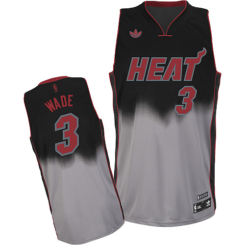  NBA Miami Heat 3 Dwyane Wade Fadeaway Fashion Swingman Jersey